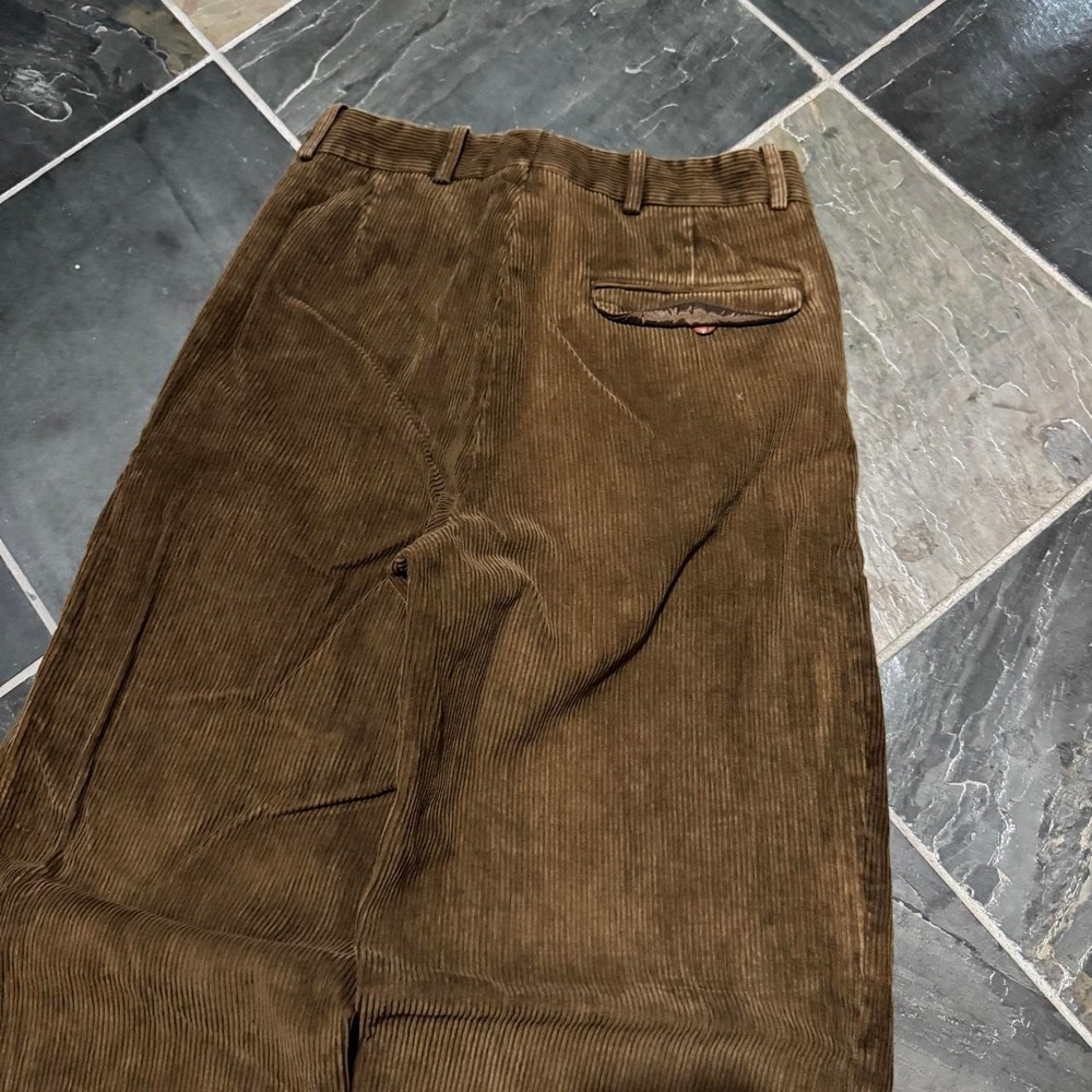 1970s/1980s Henry Savard for Grodins BAGGY Brown Corduroy Dress Pants - 27" - Picture 6 of 8